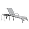 Living Accents Roscoe Black Square Glass Slat Top Side Table TGS16DK - alternate 3